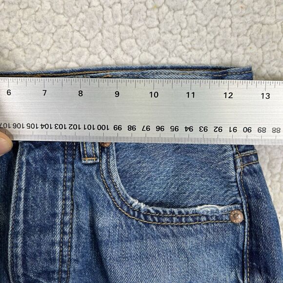 Aeropostale Jeans Women’s Size 00R (Actual 25x25) Blue 90’s Baggy Distressed - Picture 11 of 14